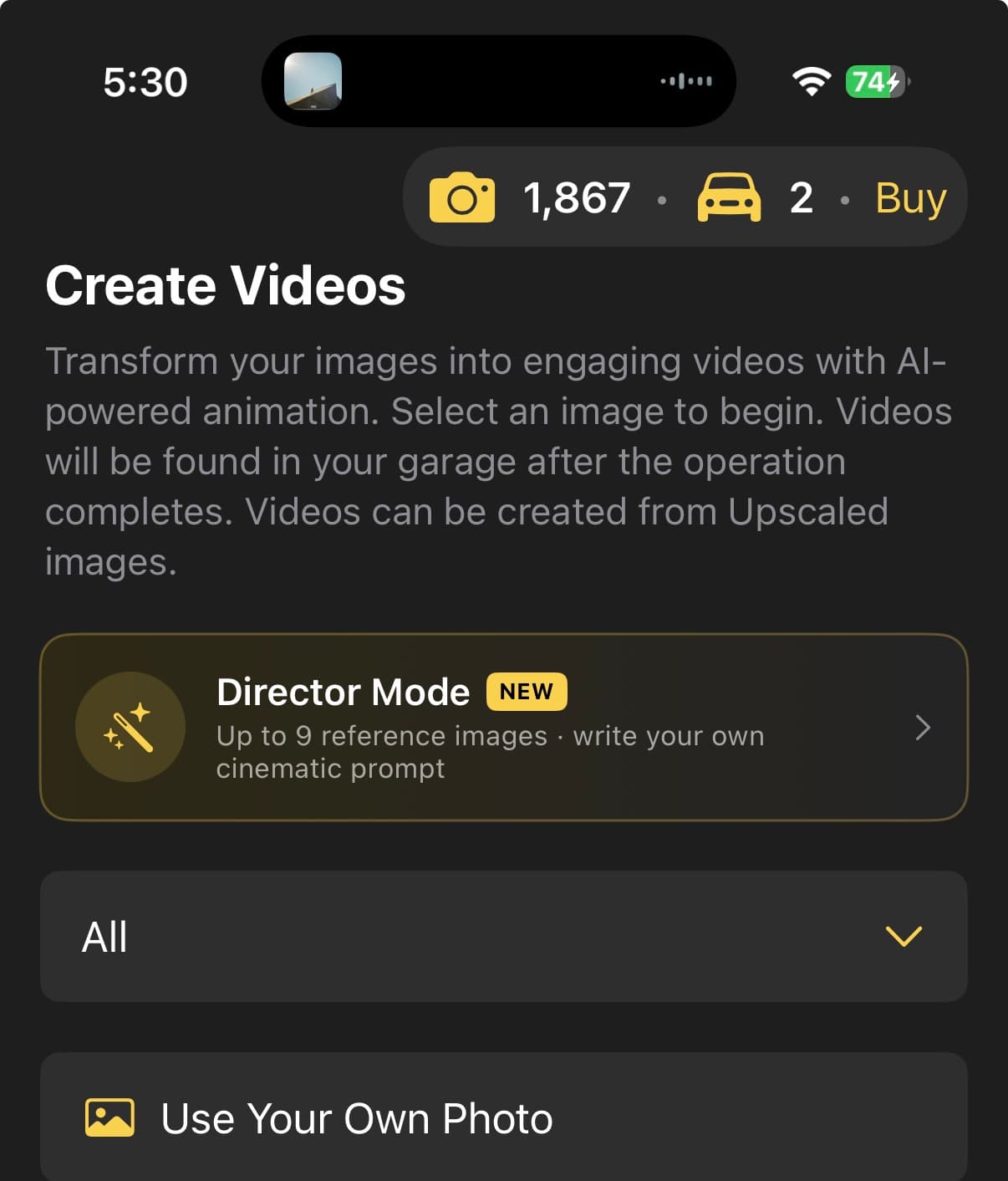 Step 2 – Switch to Director Video Mode (iOS)